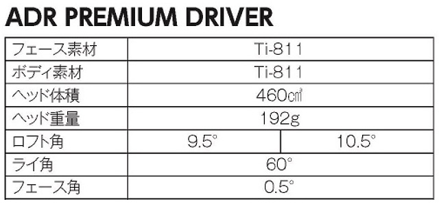 AKIRA【アキラプロダクツ】AKIRA ADR PREMIUM DRIVER          【販売終了】