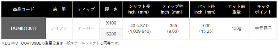 TRUE TEMPER【トゥルーテンパー】【TRUE TEMPER】Dynamic Gold MID TOUR ISSUE 